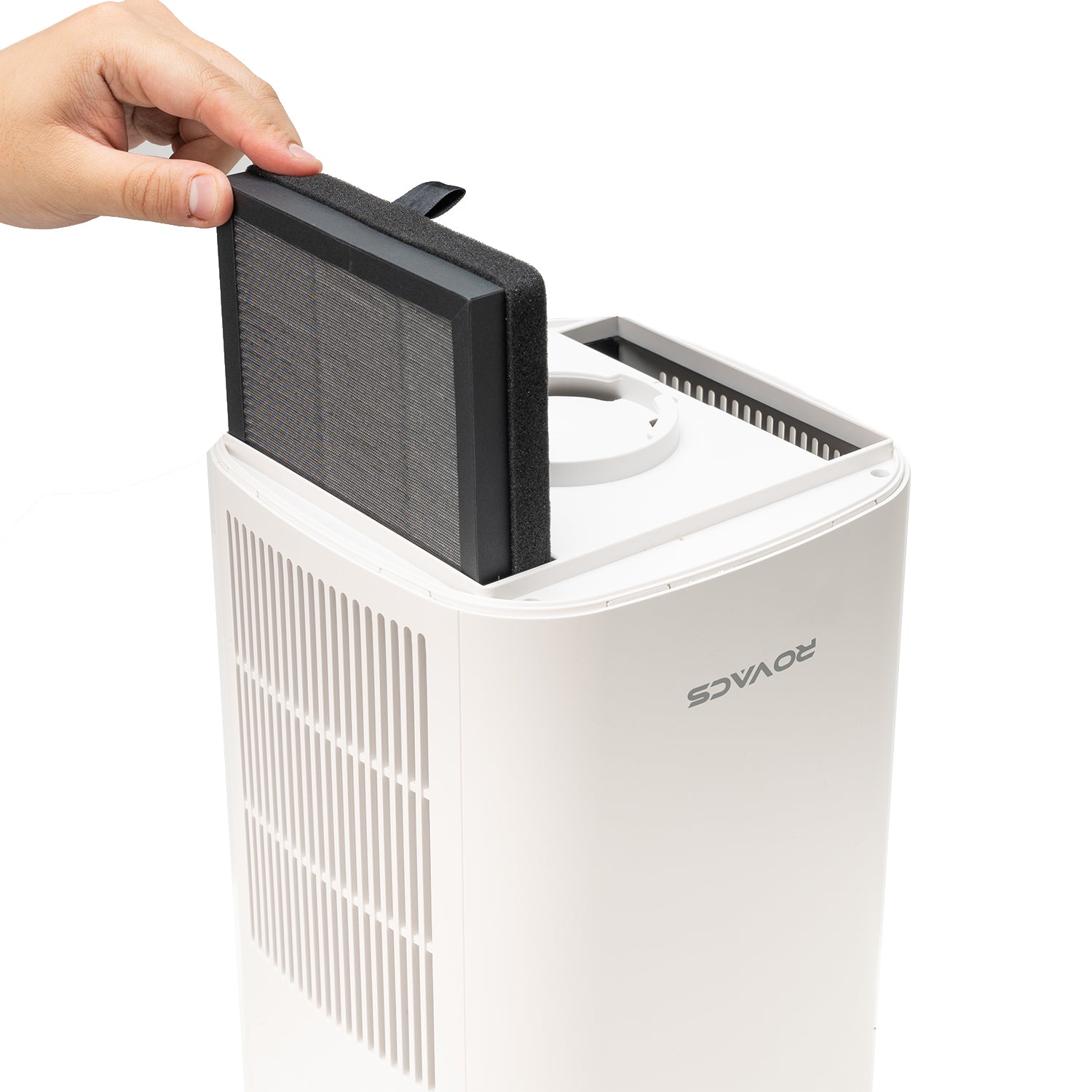 ROVACS Air Purifier RV220 Filter (2 pcs), captures 99.97% of particles with a diameter greater than or equal to 0.3 microns, High efficiency H13 particulate air filter and activated carbon sponge, lasts 3000 hours