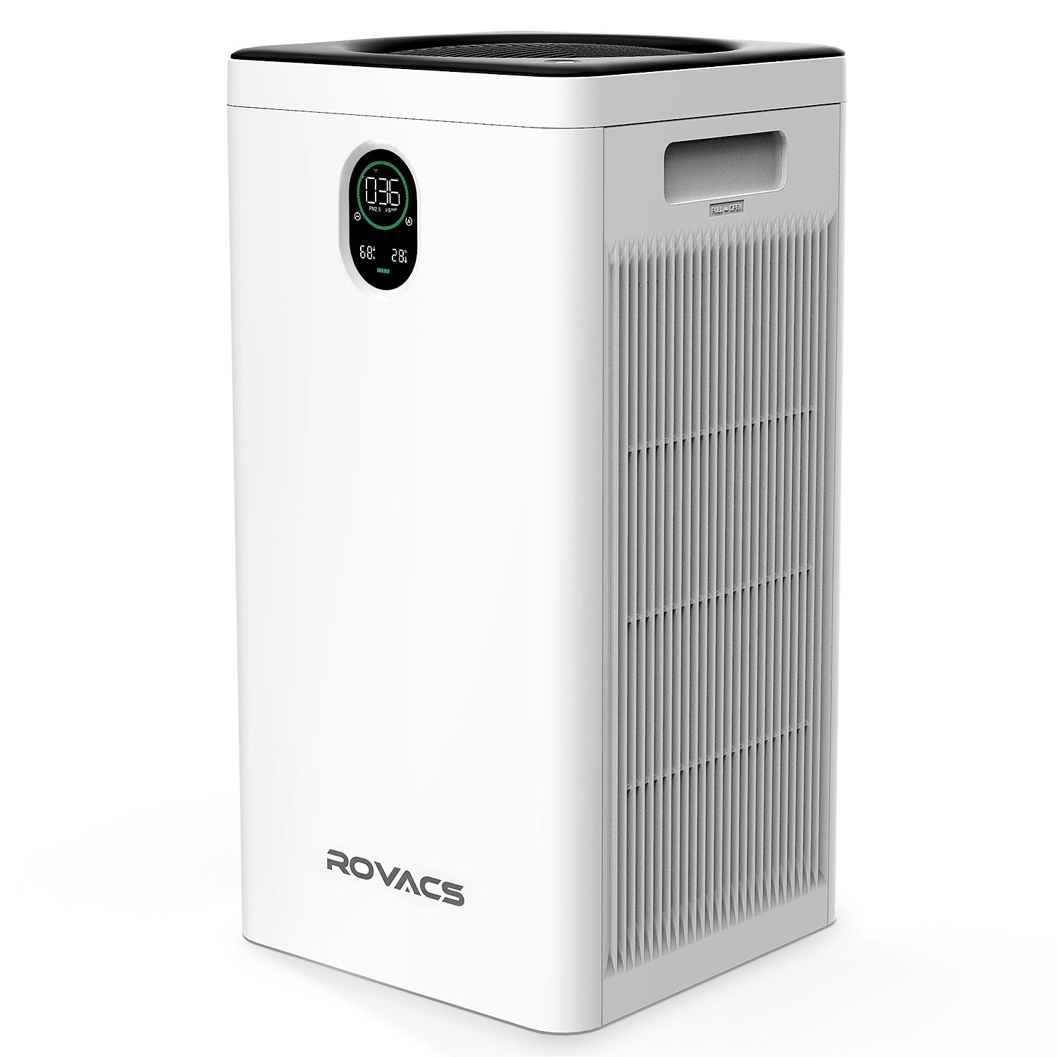 ROVACS Air Purifier RV550, 220 sq ft Coverage, Real HEPA Filter H13, For Smoke, Dust, Odors, Pet Dander, 99.97% Removal, CDAR 520m³/h, Automatic Laser Particle Sensor, Child Lock